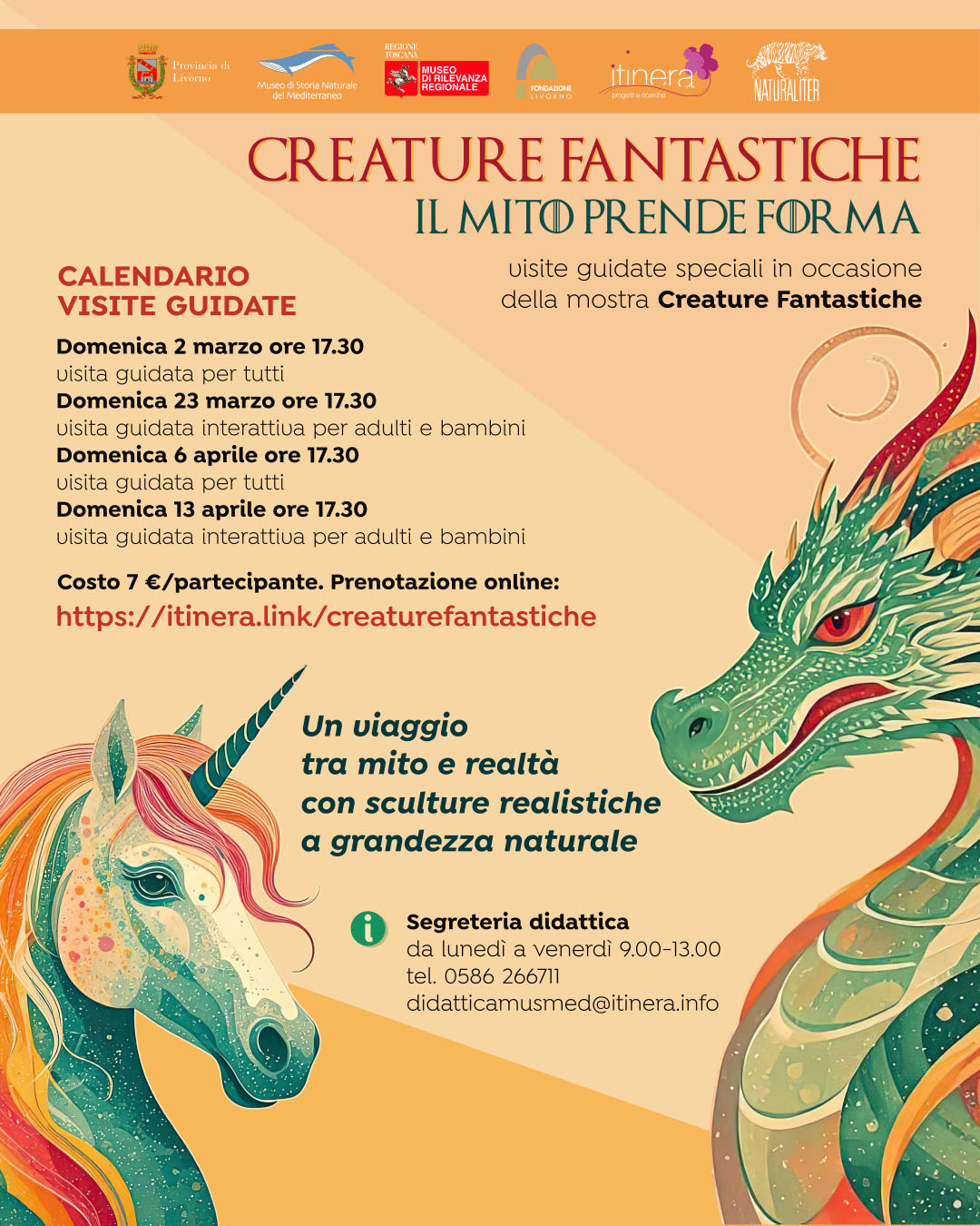 Creature Fantastiche: locandina calendario eventi